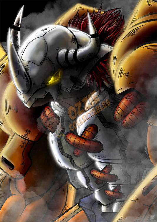 Digimon - Wargreymon - Darren Tee Pei Art Print Poster