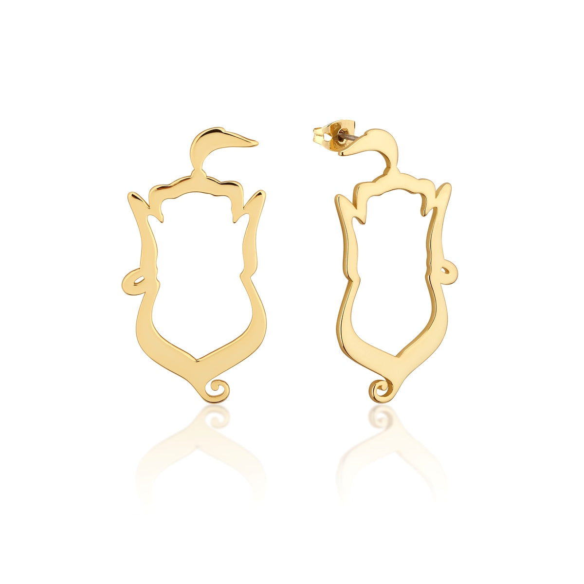 Genie Outline Earrings - Gold