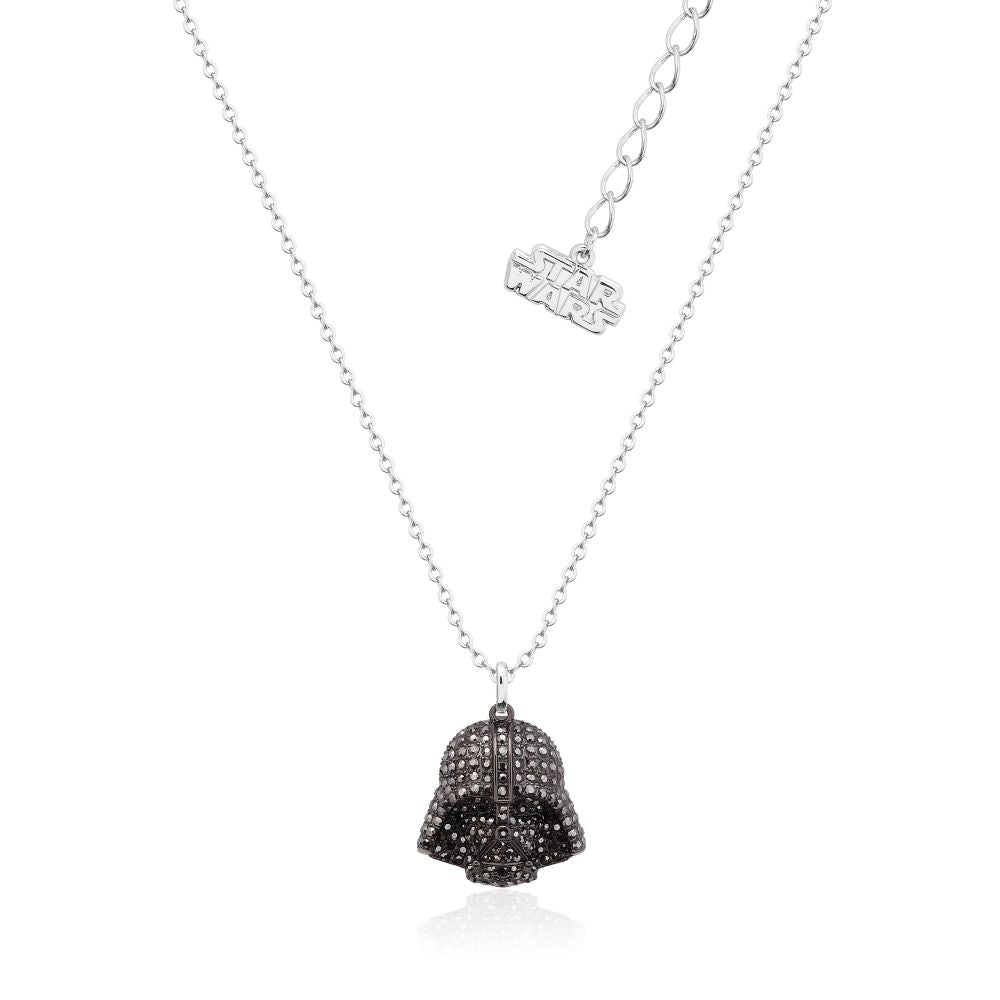 Darth Vader Crystal Necklace - Silver