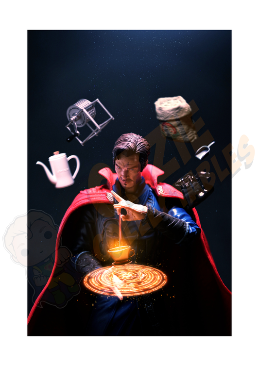 Doctor Strange - Coffee Magic - Janan Lee Art Print Poster