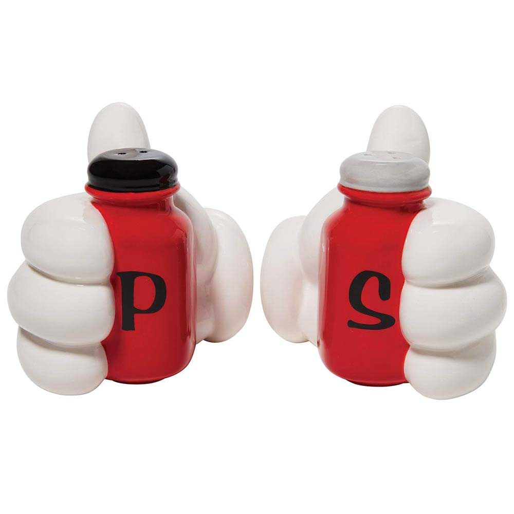 SALT & PEPPER SHAKER SET: MICKEY HANDS