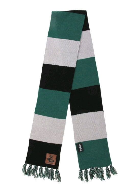 Harry Potter - Slytherin Patch Striped Scarf - Ozzie Collectables