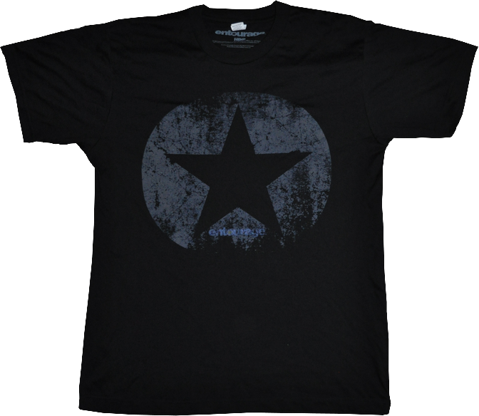 Entourage - Star Black Blend Male T-Shirt S - Ozzie Collectables