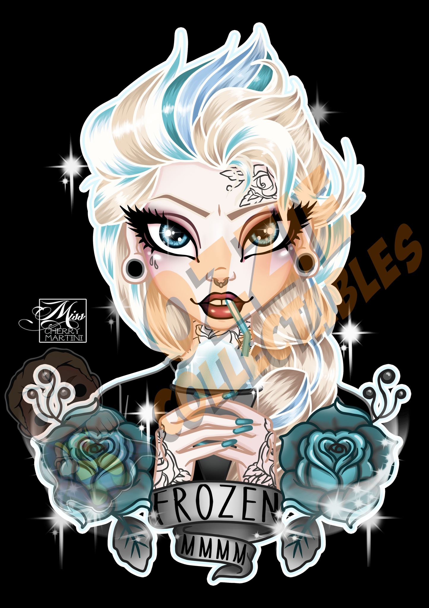 Disney's Frozen - Elsa - Rose Demon Art Print Poster