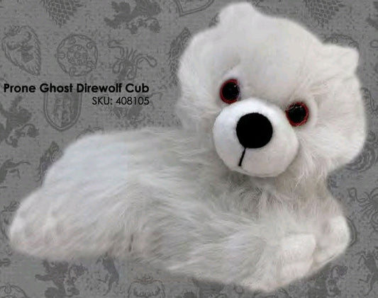 Game of Thrones - Ghost Direwolf Cub Prone Plush - Ozzie Collectables