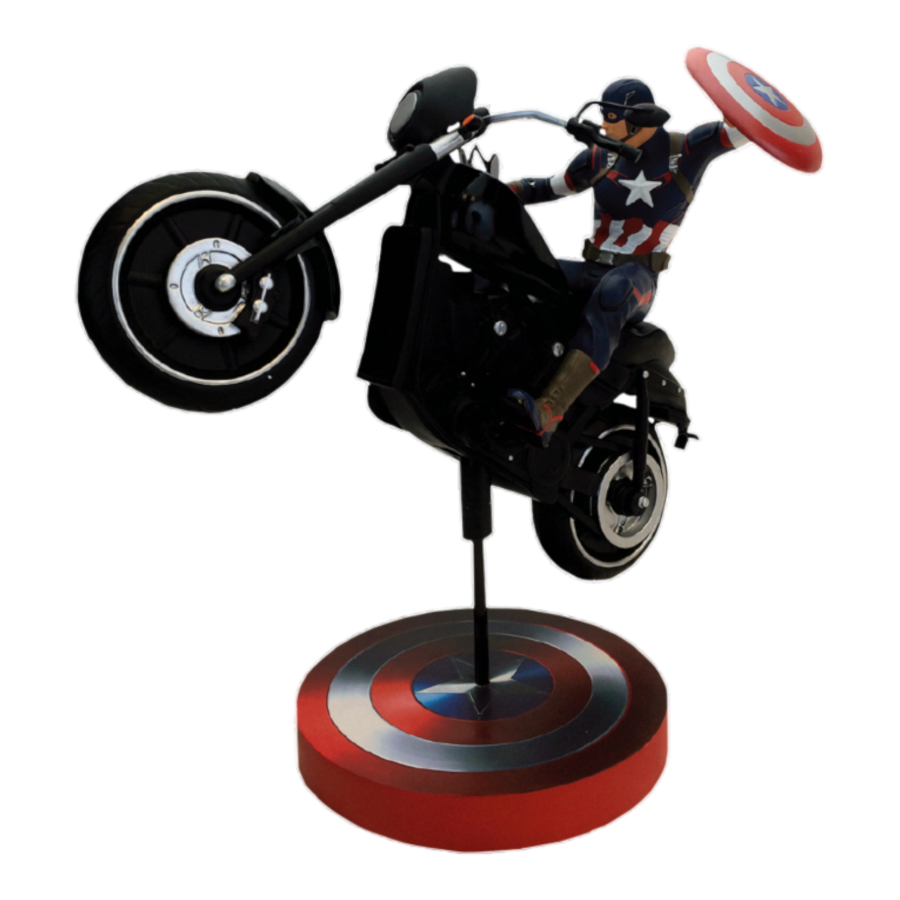 Avengers 2: Age of Ultron - Captain America Rides Premium Motion Statue