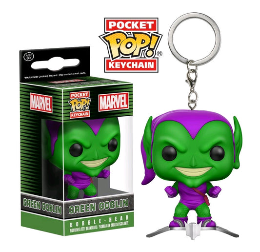 Spider-Man - Green Goblin on Glider US Exclusive Pocket Pop! Keychain - Ozzie Collectables