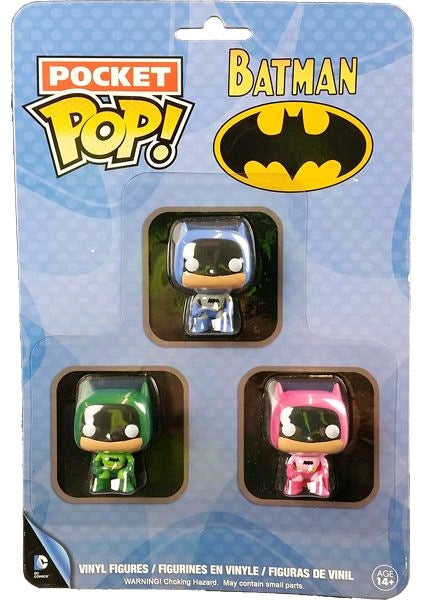 Batman - Pink, Green & Blue US Exclusive Pocket Pop! 3 Pack - Ozzie Collectables