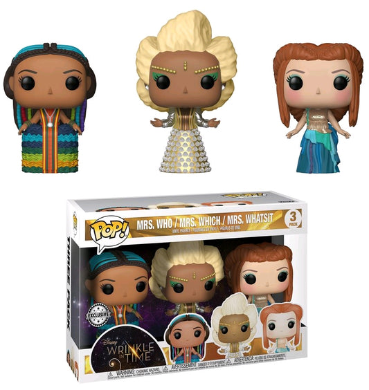 A Wrinkle in Time - Mrs Who, Mrs Which & Mrs Whatsit US Exclusive Pop! Vinyl 3-pack - Ozzie Collectables