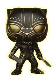 Black Panther - Killmonger Panther Glow US Exclusive Pop! Vinyl - Ozzie Collectables