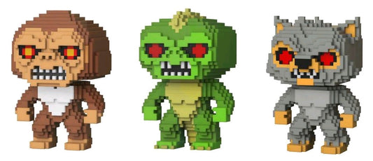 Rampage - George, Lizzie & Ralph 8-bit US Exclusive Pop! Vinyl 3-pack - Ozzie Collectables