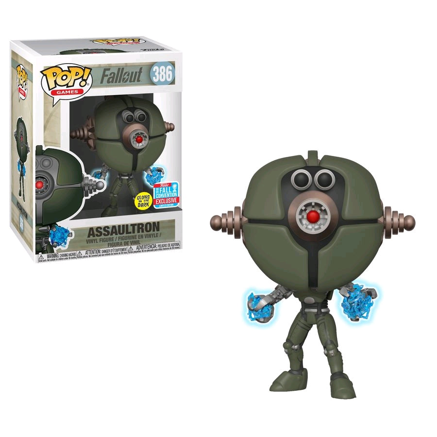 Fallout - Assaultron Invader Glow NYCC 2018 Exclusive Pop! Vinyl - Ozzie Collectables
