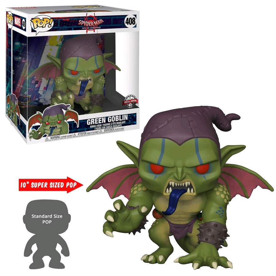 Spider-Man: Into the Spider-Verse - Green Goblin 10" US Exclusive Pop! Vinyl - Ozzie Collectables