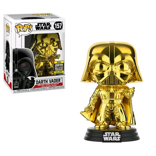 Darth Vader - Gold Chrome Star Wars Celebrations Funko 2019 Chicago Convention Exclusive POP! Vinyl Figure - Ozzie Collectables
