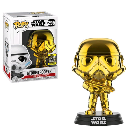 Star Wars - Stormtrooper Gold Chrome SW19 US Exclusive Pop! Vinyl - Ozzie Collectables