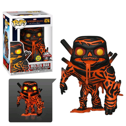 Spider-Man: Far From Home - Molten Man Glow US Exclusive Pop! Vinyl - Ozzie Collectables