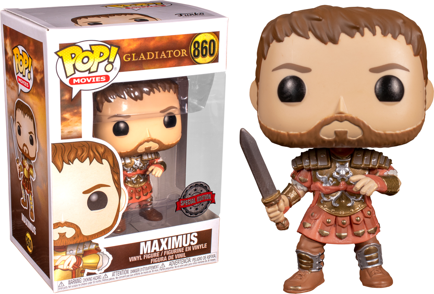 Gladiator - Maximus with Armor US Exclusive Pop! Vinyl - Ozzie Collectables