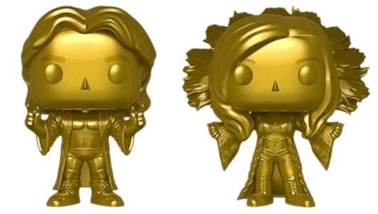 WWE - Ric and Charlotte Flair Gold US Exclusive Pop! Vinyl 2-pack - Ozzie Collectables