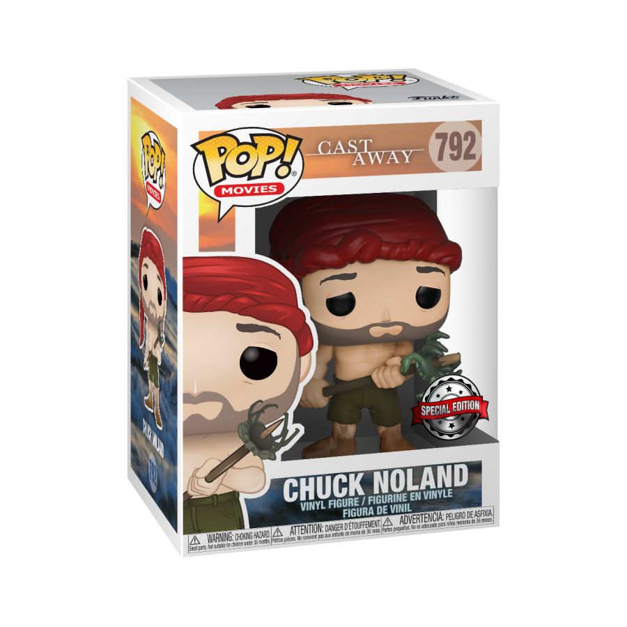 Cast Away - Chuck with Spear & Crab US Exclusive Pop! Vinyl - Ozzie Collectables