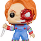 Child's Play - Chucky Half Battle Damaged US Exclusive Pop! Vinyl - Ozzie Collectables