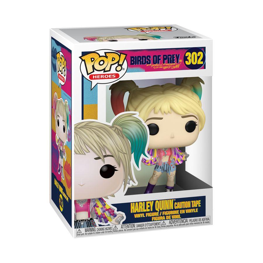 Birds of Prey - Harley Quinn Caution Tape Jacket Pop! Vinyl - Ozzie Collectables