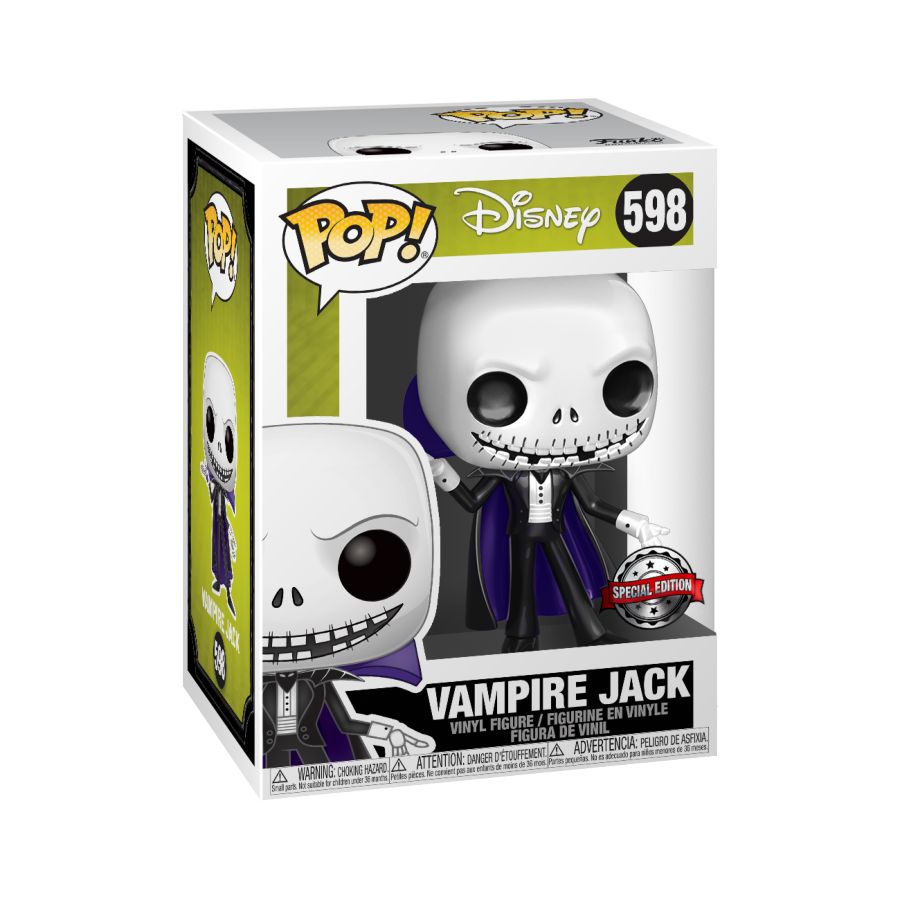 The Nightmare Before Christmas - Jack Vampire Metallic US Exclusive Pop! Vinyl - Ozzie Collectables