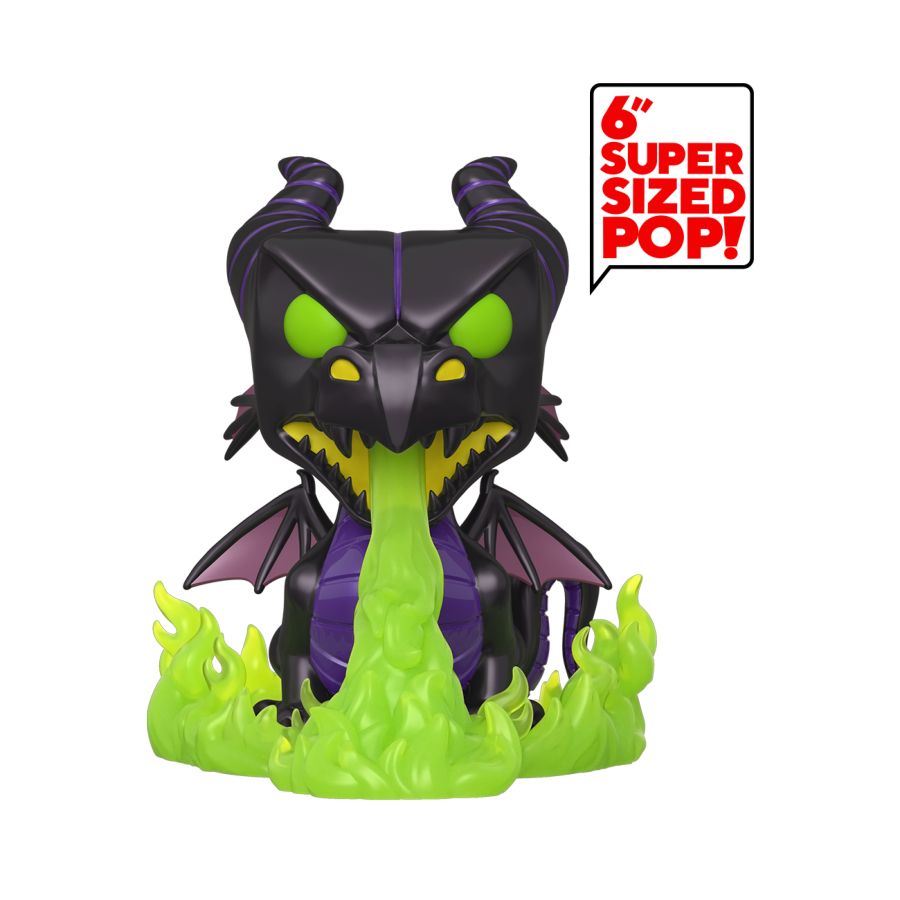 Sleeping Beauty - Maleficent as Dragon with Flames Metallic Glow US Exclusive 6" Pop! Vinyl - Ozzie Collectables