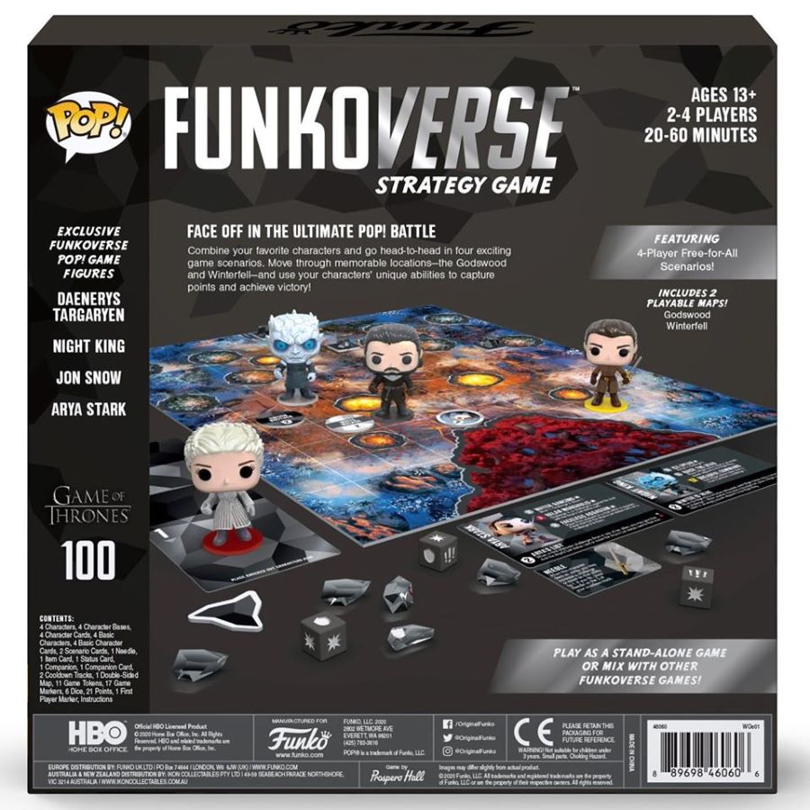 Funkoverse - Game of Thrones 100 4-pack Board Game - Ozzie Collectables
