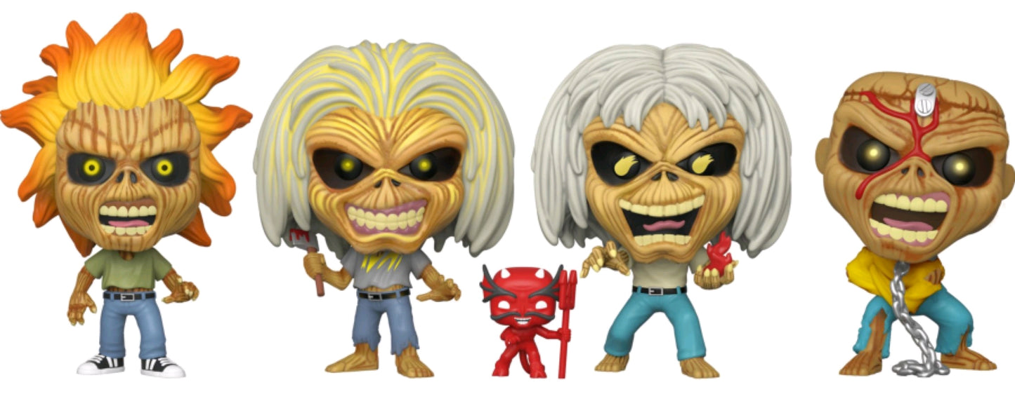 Iron Maiden - Eddie Glow US Exclusive Pop! Vinyl 4-pack - Ozzie Collectables