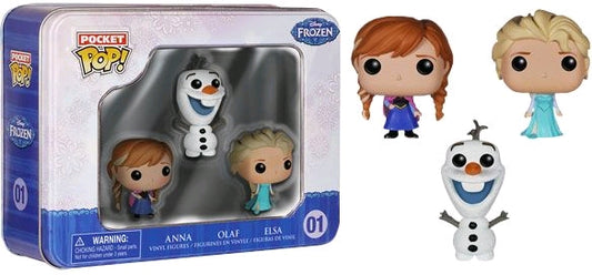 Frozen - Elsa, Anna & Olaf Pocket Pop! 3-Pack Tin - Ozzie Collectables