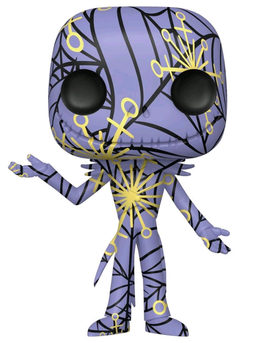 The Nightmare Before Christmas - Jack (Artist) Purple & Yellow Pop! Vinyl with Protector - Ozzie Collectables