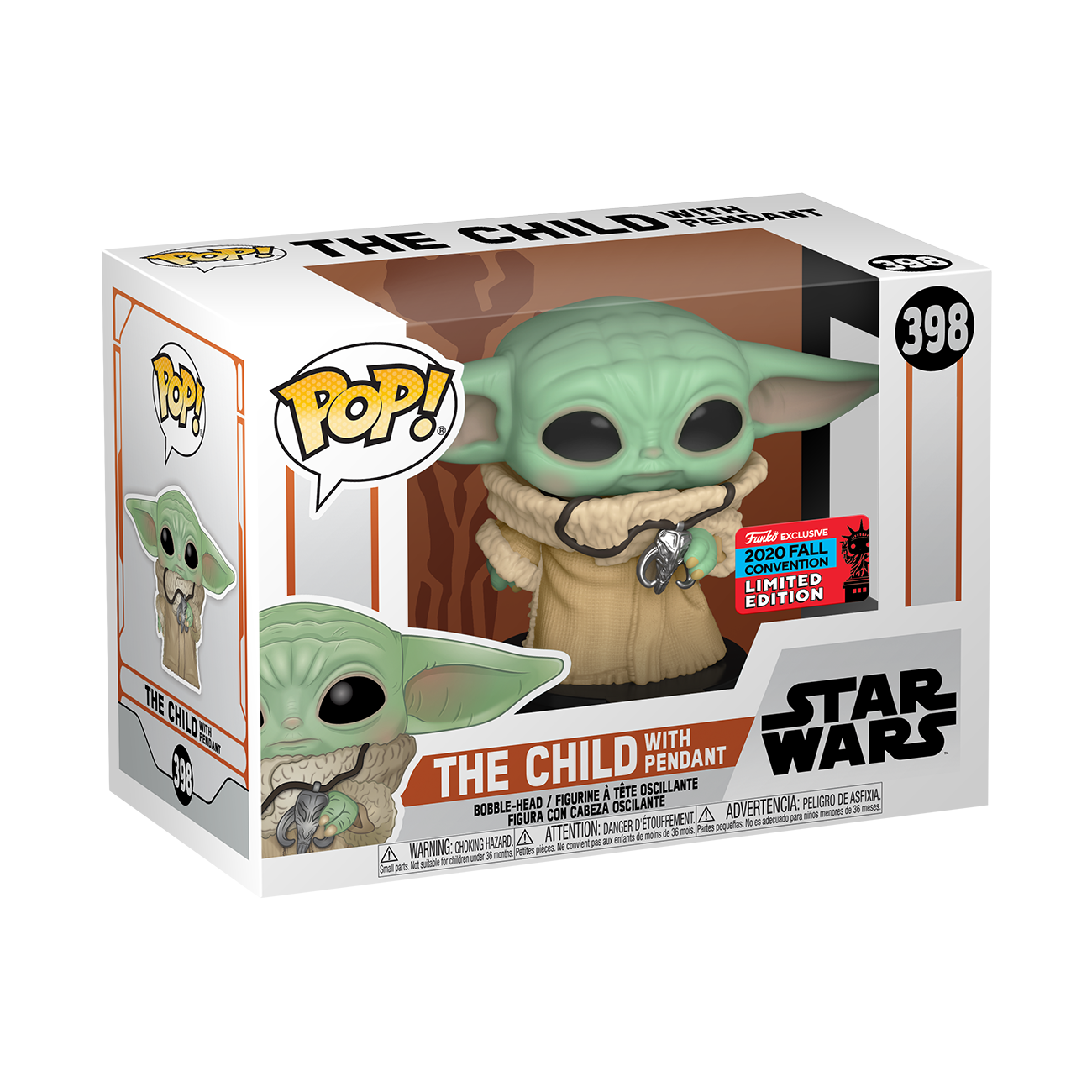 Star Wars: The Mandalorian - The Child w/Pendant NYCC 2020 US Exclusive Pop! Vinyl  #398