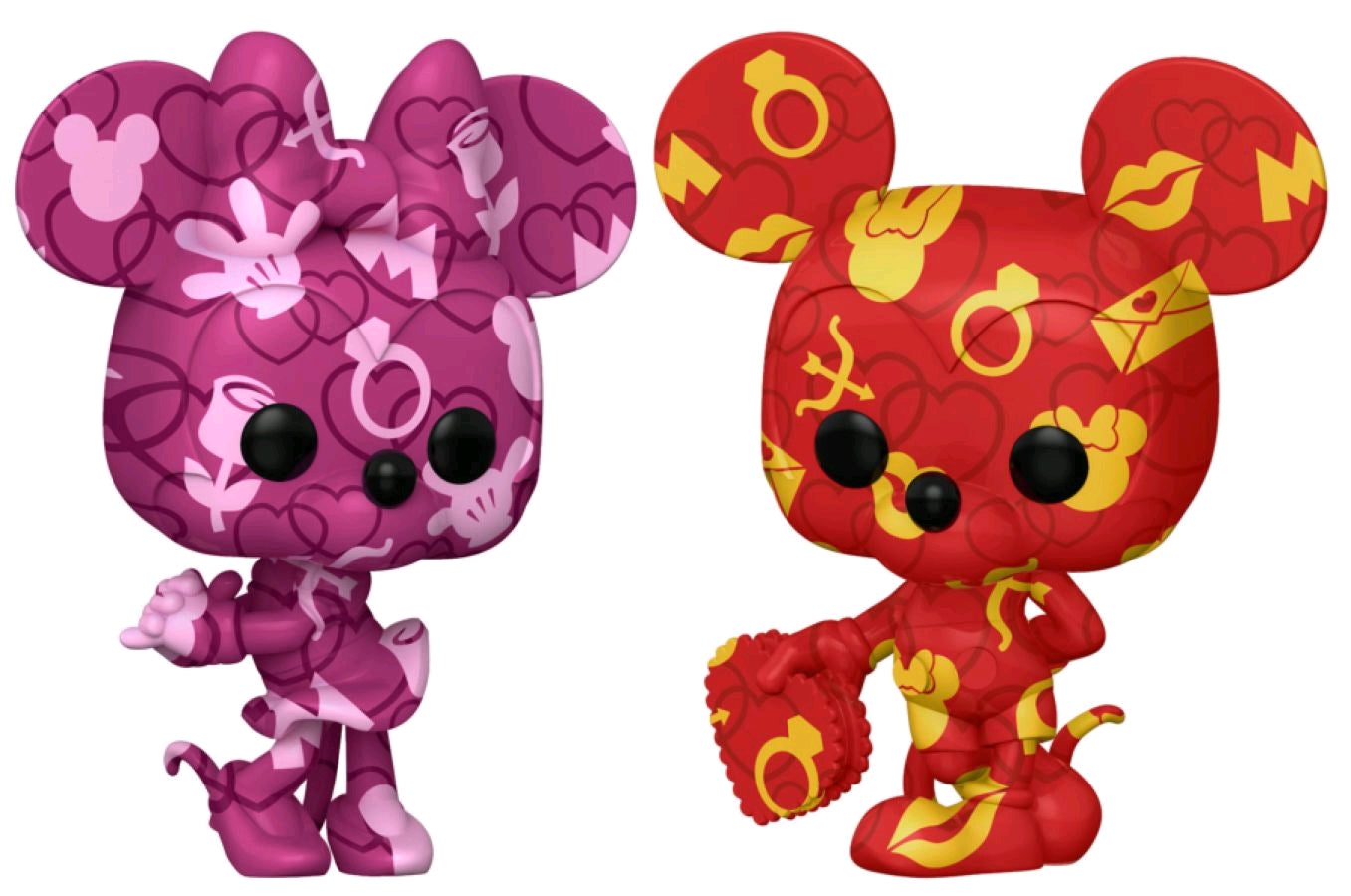 Mickey Mouse - Mickey and Minnie (Atrist) US Exclusive Pop! Vinyl Bundle 
