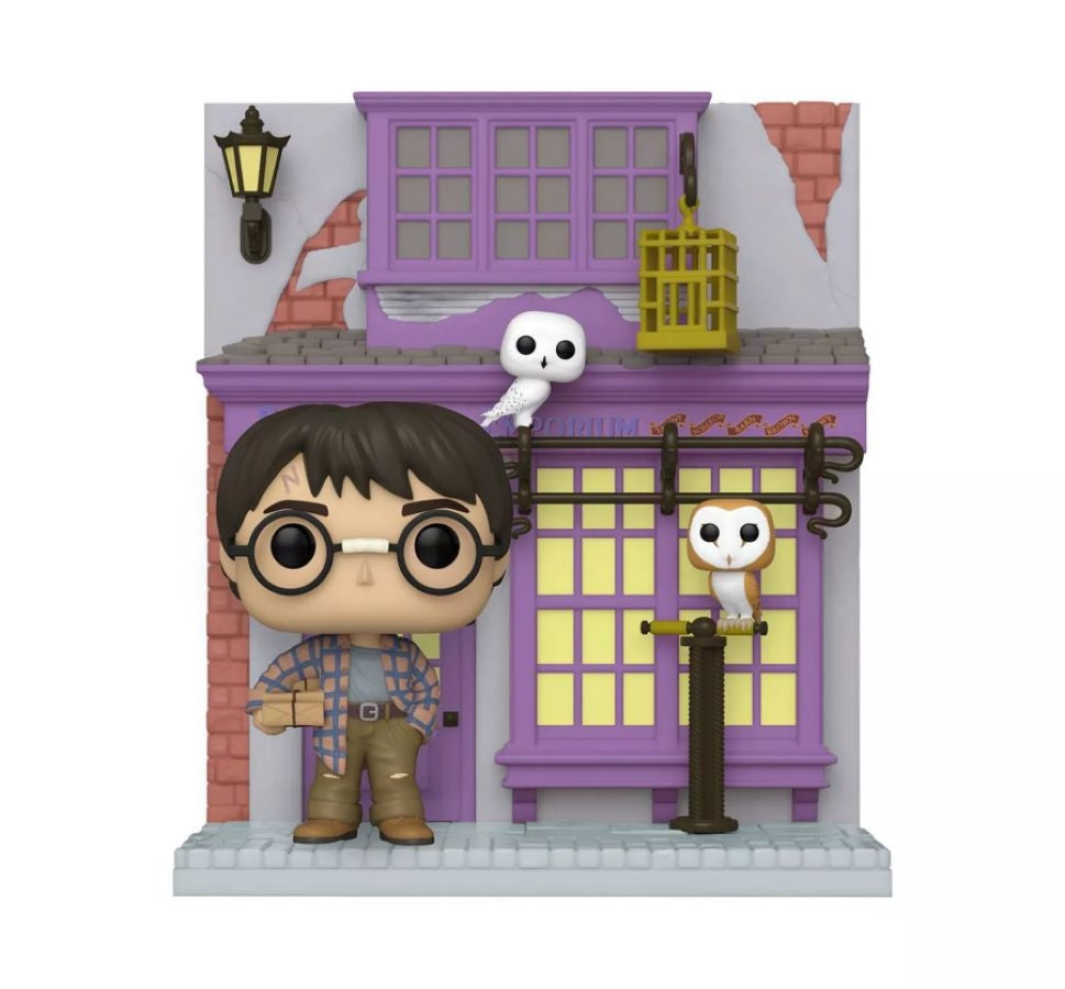 Harry Potter - Madam Malkin's Owl Emporium with Harry Diagon Alley US Exclusive Pop! Deluxe 