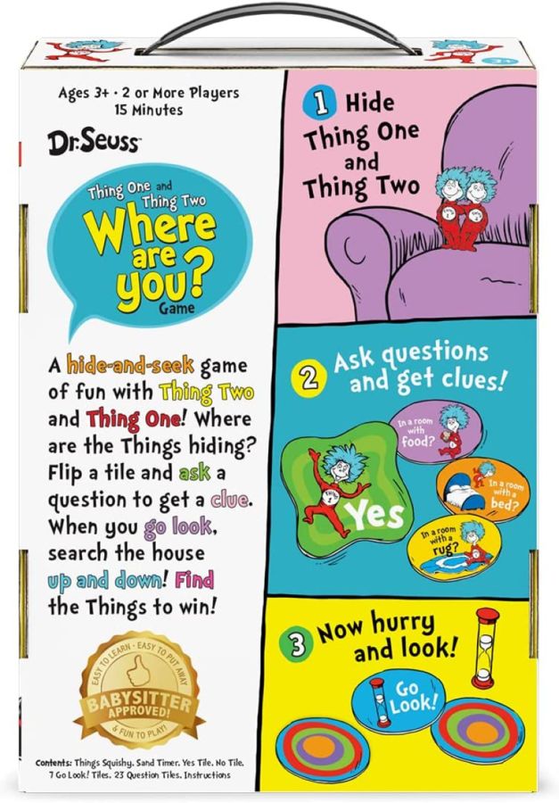 Dr Seuss - Thing One and Thing Two Where Are You? Game