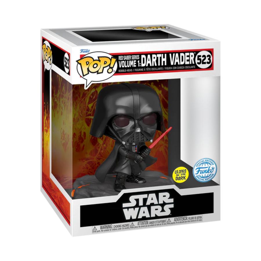 Star Wars - Red Saber Series Darth Vader Glow US Exclusive Deluxe Pop! Vinyl