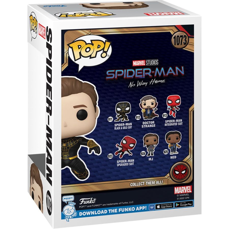 SpiderMan: No Way Home - SpiderMan (Black Suit) Unmasked US Exclusive Pop! Vinyl