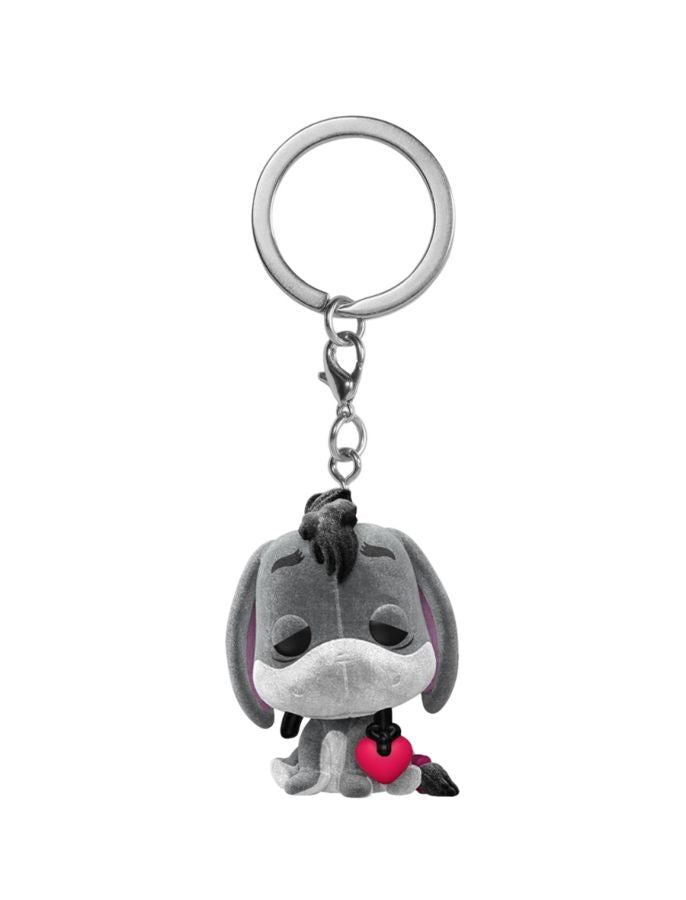 Winnie the Pooh - Eeyore with Heart Flocked US Exclusive Pop! Keychain