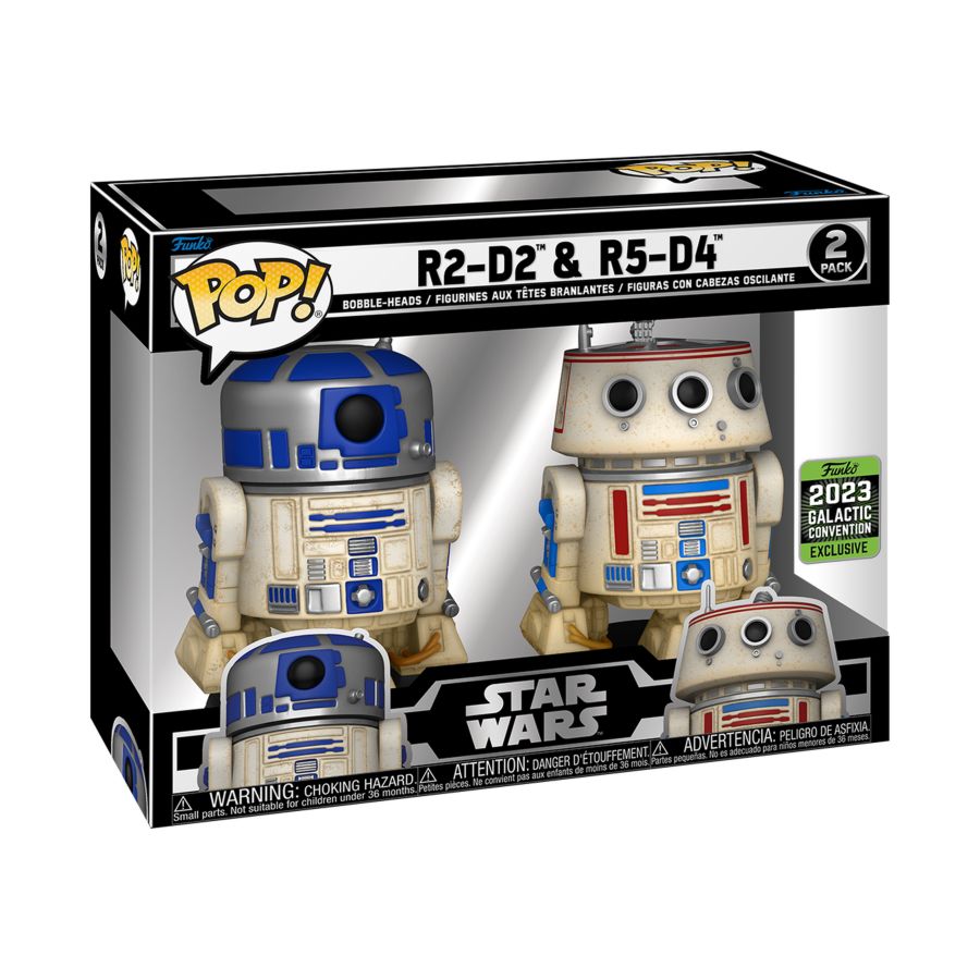 Star Wars - R2-D2 & R5-D4 STAR WARS CELEBRATION 2023 Exclusive Pop! Vinyl 2-Pack