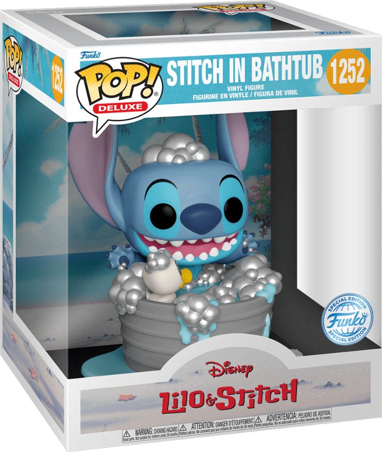 Lilo & Stitch - Stitch in Bathtub US Exclusive Pop! Deluxe