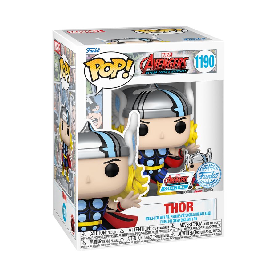 Marvel Comics - Thor Avengers 60th US Exclusive Pop! Vinyl with Pin