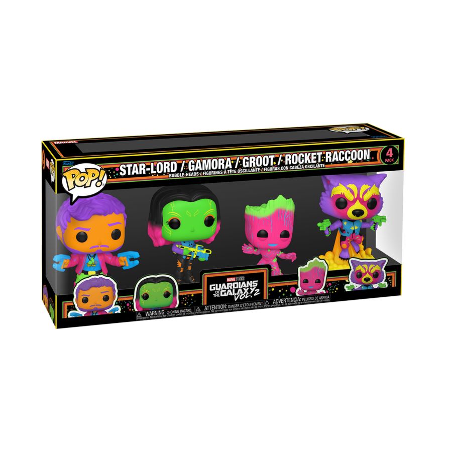 Guardians of the Galaxy: Volume 2 - US Exclusive Blacklight Pop! 4-Pack