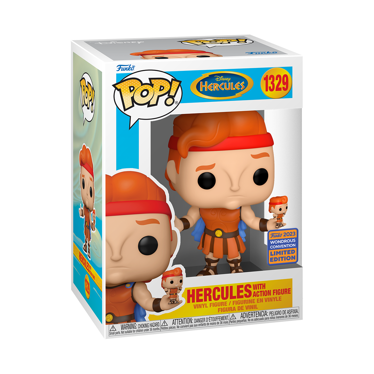 Hercules - Hercules with Action Figure Disney Pop! Vinyl Wonder Con 2023 Spring Convention Exclusive