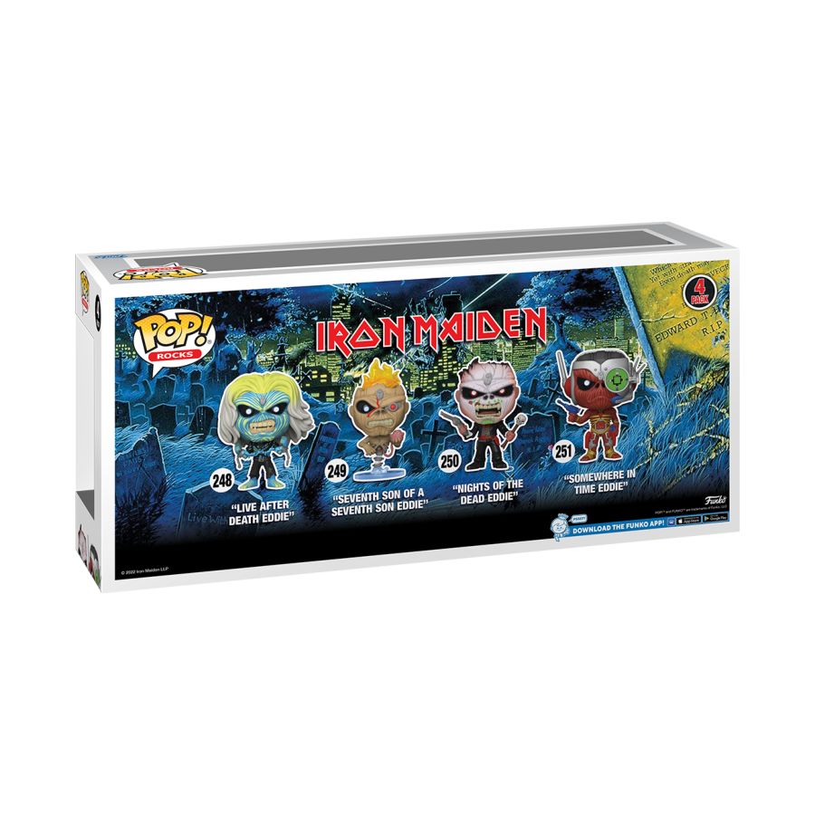 Iron Maiden - Eddie US Exclusive Glow Pop! Vinyl 4-Pack