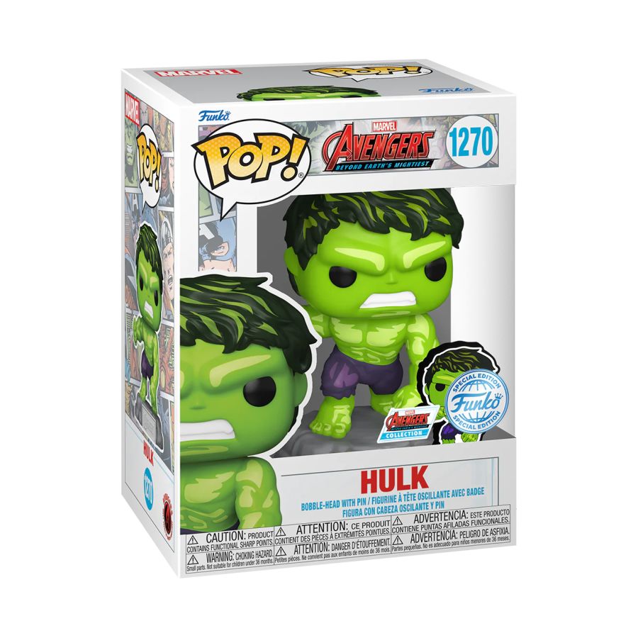 Avengers 60th - Hulk (Comic) with Pin US Exclusive Pop! Vinyl