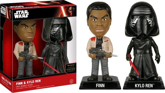 Star Wars - Finn & Kylo Ren Episode VII The Force Awakens US Exclusive Wacky Wobbler 2 Pack - Ozzie Collectables