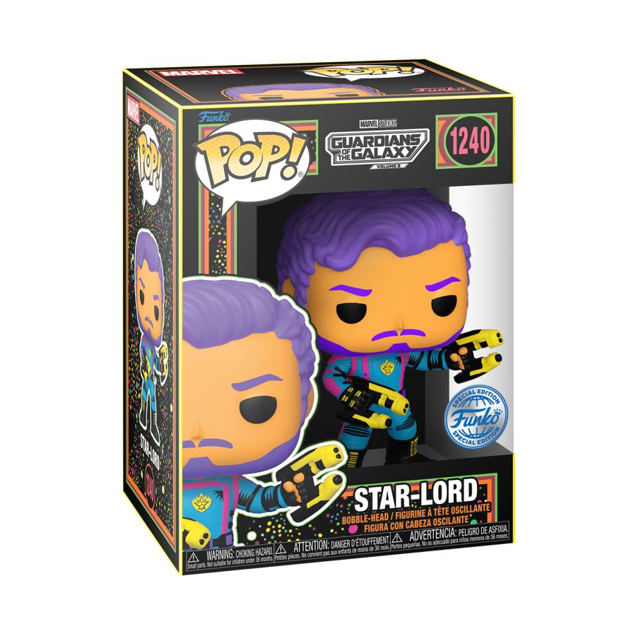 GotG 3 - Star-Lord US Exclusive Blacklight Pop! Vinyl