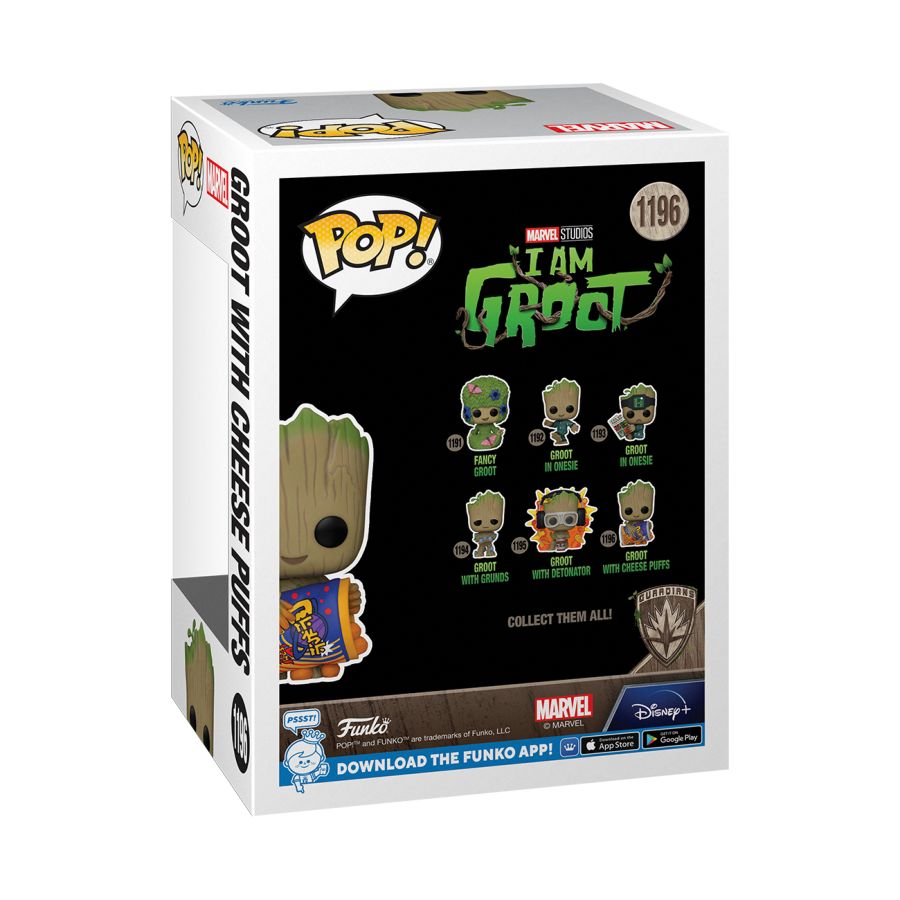 I Am Groot (TV) - Groot with Cheese Puffs Flocked Pop!Vinyl
