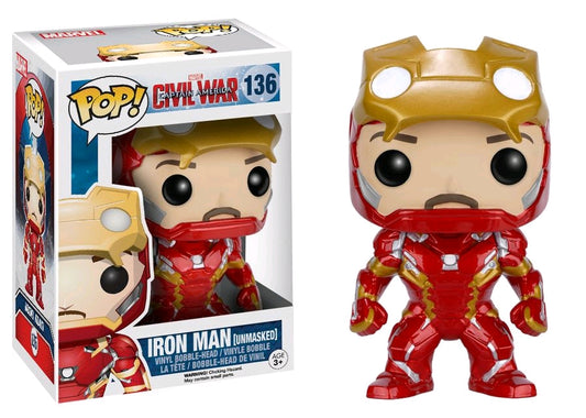 Captain America 3: Civil War - Iron Man Unmasked US Exclusive Pop! Vinyl - Ozzie Collectables