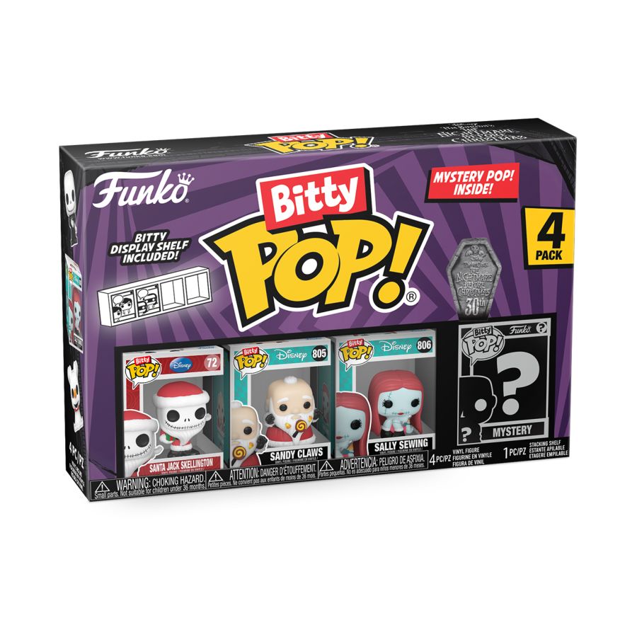 The Nightmare Before Christmas - Santa Jack Bitty Pop! 4-Pack